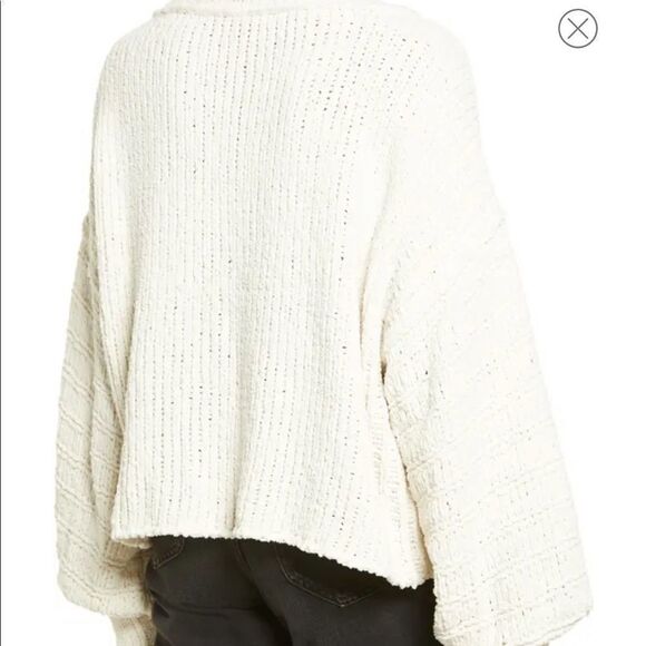 NEW Free People Be Yours Cowl Neck Sweater in Vanilla Bean XS - Picture 2 of 9